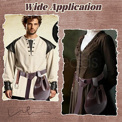 Viking PU Leather Belt Pouch Bag AJEW-CL0003-22B-1
