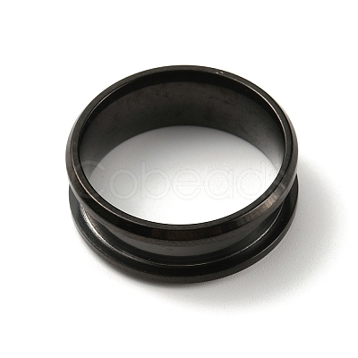304 Stainless Steel Grooved Finger Ring Settings RJEW-WH0010-08B-EB-1