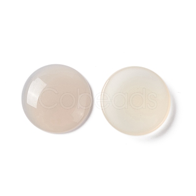Natural White Agate Cabochons G-C247-05B-1