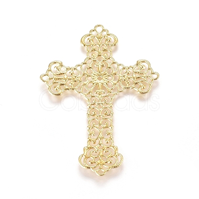 Brass Filigree Joiners Links LS-KK-G368-02C-1