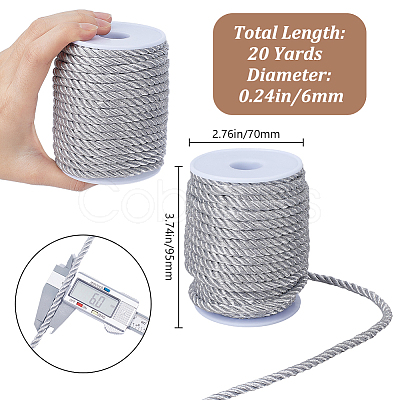 20 Yards 3-Ply Cotton Cord OCOR-WH0086-16A-1