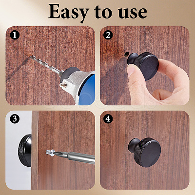 30Sets Flat Round Aluminium Alloy Drawer Pull Handles AJEW-AR0005-73-1