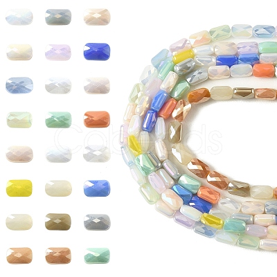 2 Strands Electroplate Glass Beads Strands EGLA-YW0005-63A-1