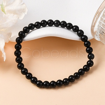 Natural Rainbow Obsidian Stretch Bracelets BJEW-F315-6mm-1