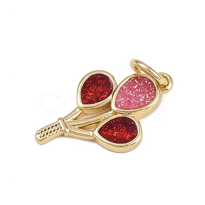Brass Enamel Pendants KK-B150-18G-02-1