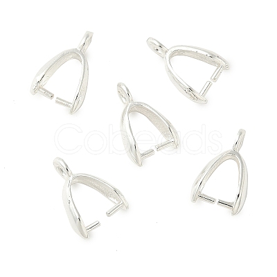 Rack Plating Brass Ice Pick Pinch Bails KK-Z030-05D-S-1