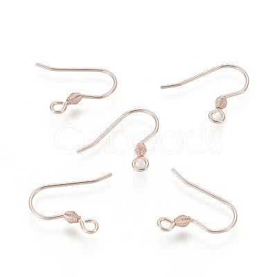 304 Stainless Steel Earring Hooks X-STAS-H436-04RG-1