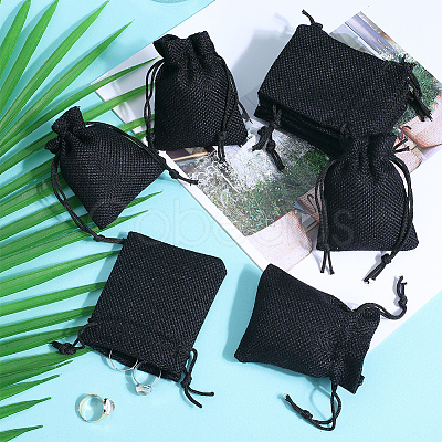 24Pcs Burlap Packing Pouches Drawstring Bags ABAG-BBC0001-07B-1