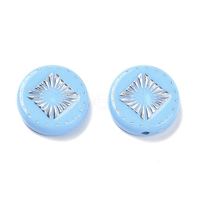 Opaque Acrylic Beads OACR-G016-07E-1