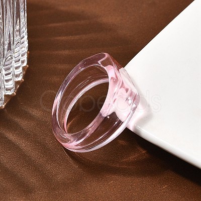 Kids Transparent Acrylic Glue on Ring Base RJEW-P154-01A-01-1