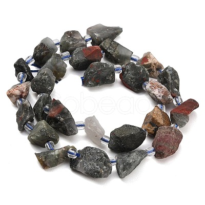 Raw Rough Natural African Bloodstone Beads Strands GG-CBA0B77-A09-01-1