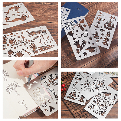 9 Style Steel Cutting Dies Stencils DIY-BC0002-76A-1