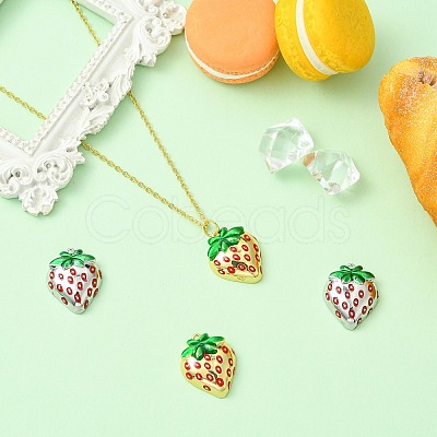 4Pcs 2 Colors Brass Enamel Pendants KK-CJ0003-25-1