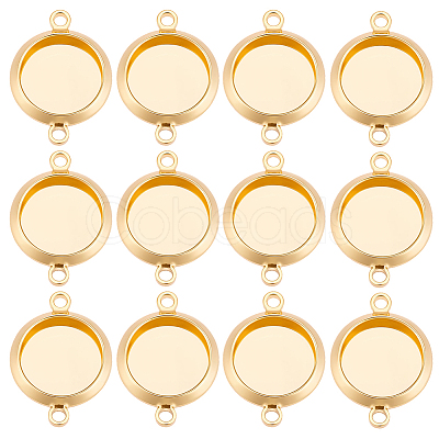 30Pcs Brass Connector Cabochon Settings KK-BBC0025-22-1