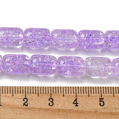 Transparent Crackle Glass Beads Strands GLAA-NH0001-04F-1