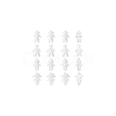 16Pcs 4 Style 201 Stainless Steel Connector Charms STAS-UN0035-52-1