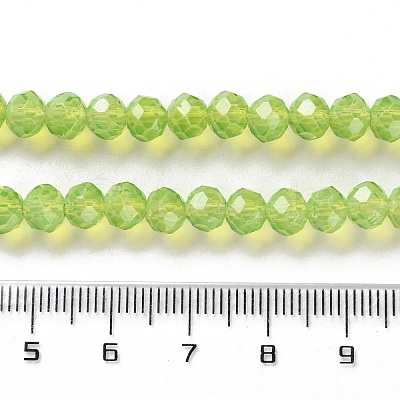 Baking Paint Transparent Glass Beads Strands DGLA-A034-J6MM-D07-1