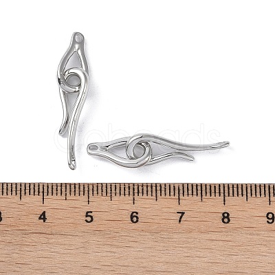 Brass Hook and Eye Clasps X-KK-B087-18P-1