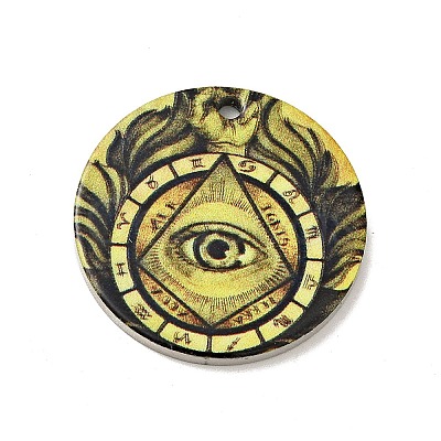 Non-Tarnish 201 Stainless Steel Pendants STAS-J041-04D-1