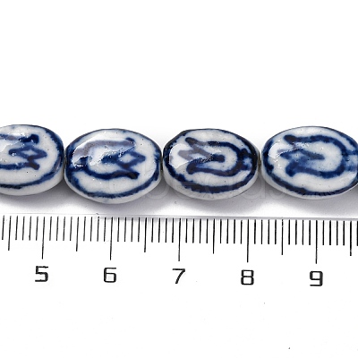 Handmade Blue and White Porcelain Beads PORC-I027-17B-1