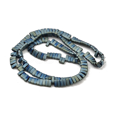 Electroplated Frosted Non-magnetic Synthetic Hematite Beads Strands G-G089-A01-12-1