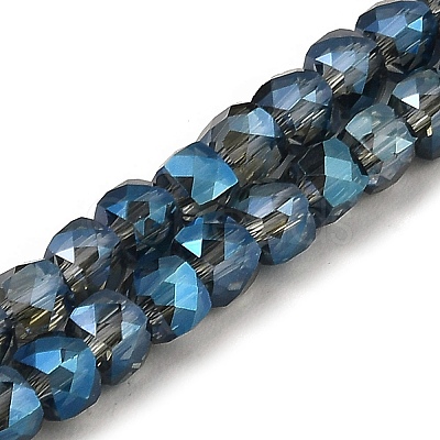 Electroplate Transparent Glass Beads Strands GLAA-C029-03A-06-1