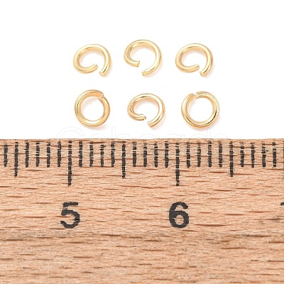 Brass Open Jump Rings KK-G604-08G-08-1