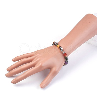 Chakra Jewelry Stretch Bracelets BJEW-JB03941-02-1