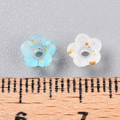 Frosted Transparent Acrylic Beads X-OACR-N137-72I-1