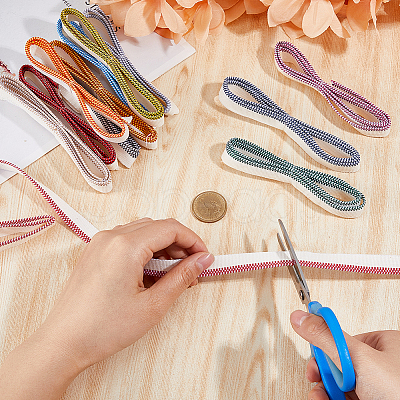 12Pcs 12 Colors Polyester Book Headbands OCOR-FH0001-36-1