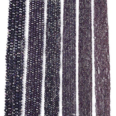 Electroplate Glass Beads Strands EGLA-A044-P6mm-B11-1