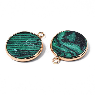 Synthetic Malachite Pendants G-Q998-010E-1-1