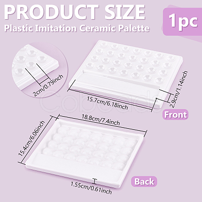 Plastic Imitation Ceramic Palette AJEW-WH0518-25-1