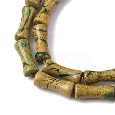 Natural Verdite Stone Beads Strands G-L624-G08-12x5mm-1