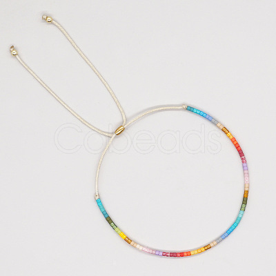Adjustable Plastic Beaded Slider Bracelets YS6543-4-1