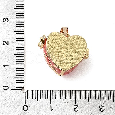 Brass Enamel Prayer Box Pendants KK-CJC0013-17G-02-1