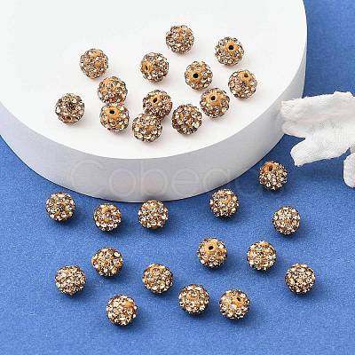 Polymer Clay Rhinestone Beads LS-RB-H284-6MM-Half-246-1