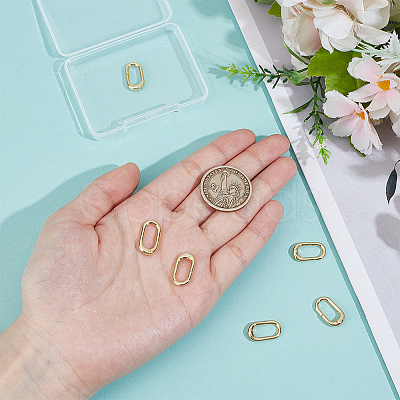 6Pcs Brass Spring Gate Rings KK-BC0014-89-1