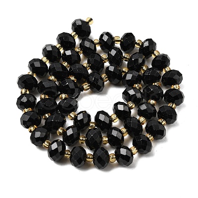 Natural Black Tourmaline Beads Strands G-K380-A06-01-1