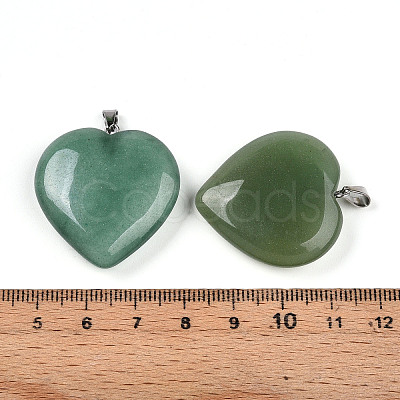 Natural Green Aventurine Pendants G-S364-006B-1