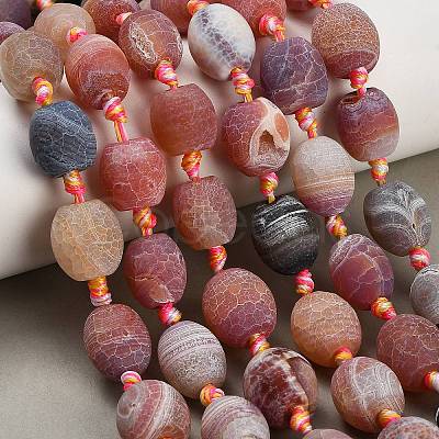 Dyed & Heated Natural Weathered Agate Beads Strands GG-CBAB9C6-E01-01-1