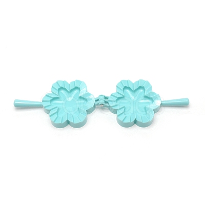 Flower Shaped Plastic Dumplings Making Molds DIY-WH0268-01C-1
