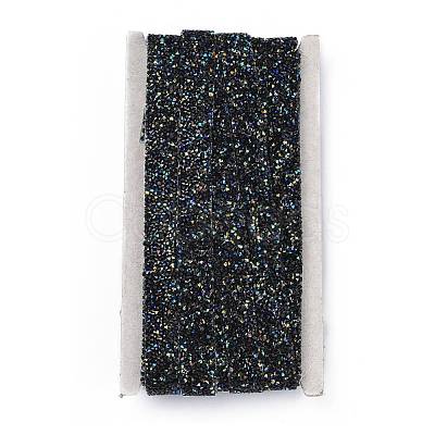 Glitter Resin Hotfix Rhinestone(Hot Melt Adhesive On The Back) DIY-I039-01A-04-1