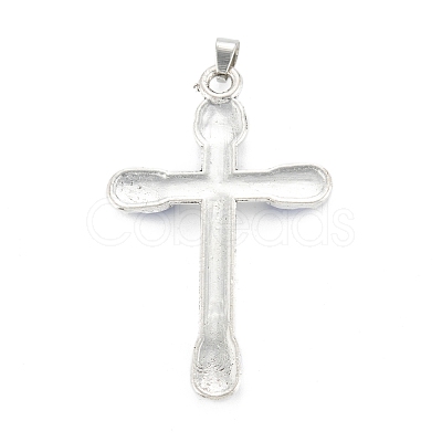 Tibetan Style Alloy Rhinestone Pendants PALLOY-P261-01AS-1