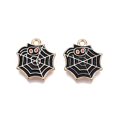 Halloween Theme Alloy Enamel Pendants PALLOY-N176-35-RS-1