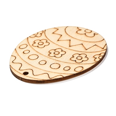DIY Crafts Easter Egg Shape Cutouts Pendants AJEW-P087-B01-01-1