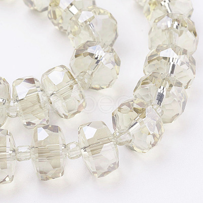 Electroplate Glass Beads Strands EGLA-J145-PL10mm-B08-1
