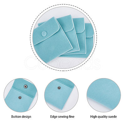 8Pcs 2 Style Square Velvet Jewelry Bags TP-HY0001-06B-1