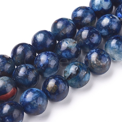 Natural Kyanite/Cyanite/Disthene Beads Strands G-D0006-C06-8mm-01-1