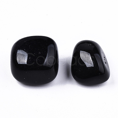 Natural Black Obsidian Beads G-N332-001-1